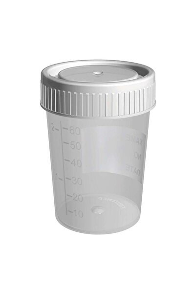 TRAY Numune Kabı Vida Kapaklı Steril 60 ml