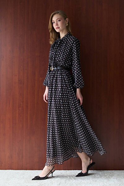 AYZEY POINTED CHIPPON DRESS