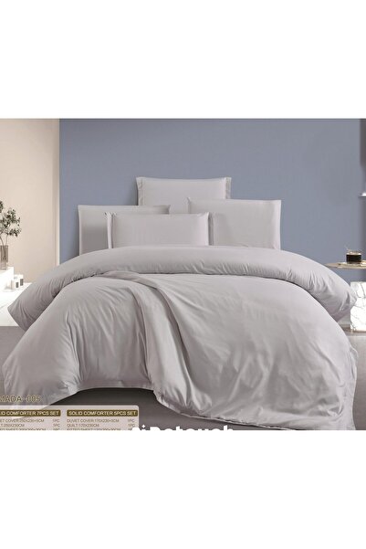 LORE مفرش نفرين قماش مكروفابير نظام فندقي ساده حشوه متحركه نظام سحاب خامه مكر...