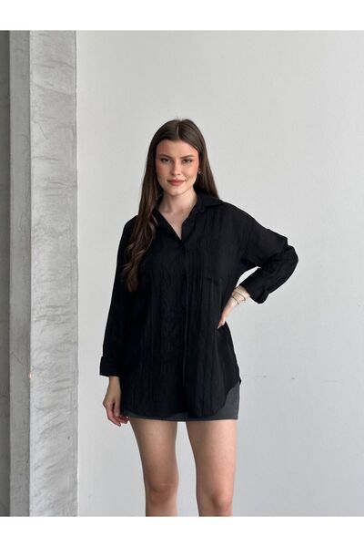 Gül Maison Women's Oversized Shirt Cotton Viscose Relaxed Fit Summer Stylish ...