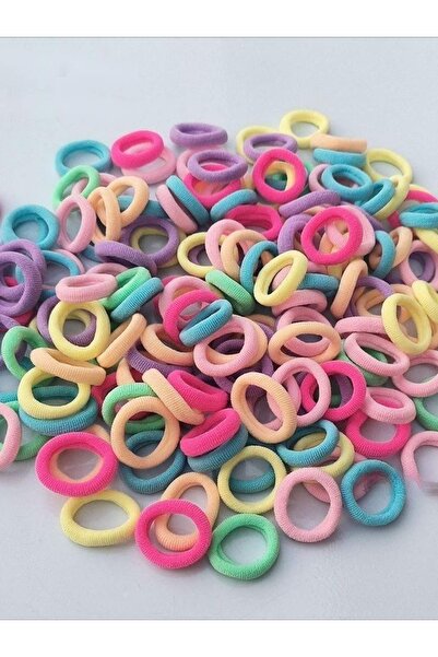 SELUVİA 24 Pieces of Small Towel Rubber Hair Ties – Mini Hair Ties Soft Stret...