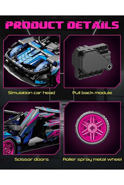 BYCEGU 9055-6 Toyse Toys Bricks Speed Blue Cyber-Ekn