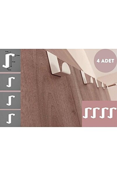 Metal Beyaz Askılık Kapı Arkası Bornoz Askılığı Mutfak Banyo Askılığı Havlu E...