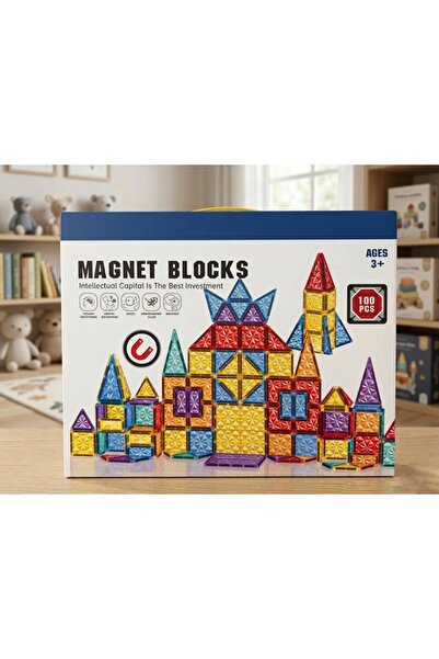 Empressco Renkli Geometrik Şekilli Manyetik Yapı Blokları - 3 Boyutlu Mıknatı...