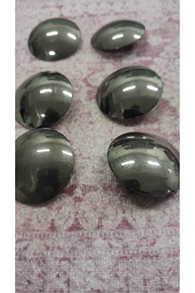 ILCARE Black Coated Metal Button 50 Size 30 mm 6 Pieces