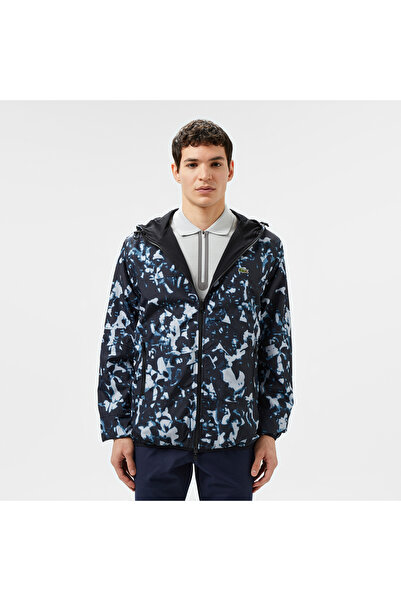 Lacoste Erkek Kapüşonlu Çift Taraflı Siyah Ceket