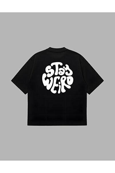 PURE POWER Stay Weird Boxy Fit Oversized Unisex 100% Cotton-Pack T-Shirt – Pr...