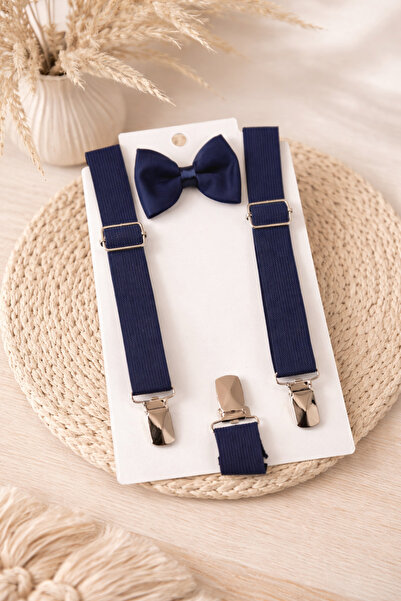 Cloudy Men's Bow Tie and Trouser Suspender Set