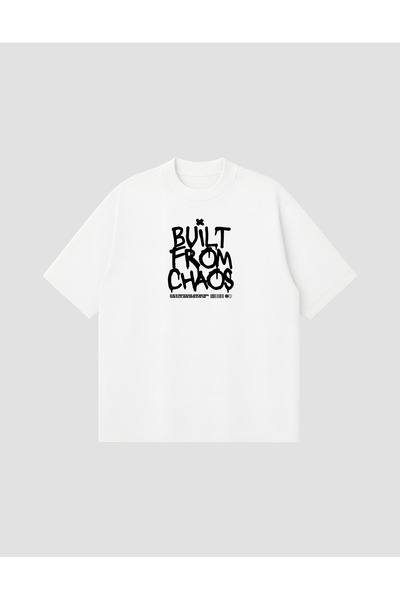 PURE POWER Build from Chaos Boxy Fit Oversized Unisex 100% Cotton Pack T-Shir...