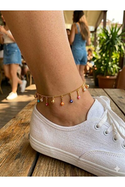 Kokoş Anklet Evil Eye Bead Detail