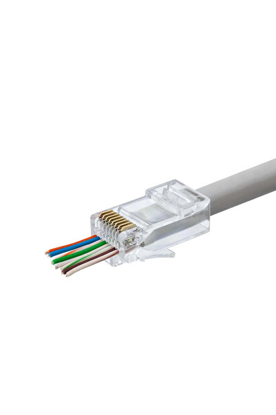 naque Cat5 Connector Ez Rj45 100Pcs Package Transparent Hdx5044