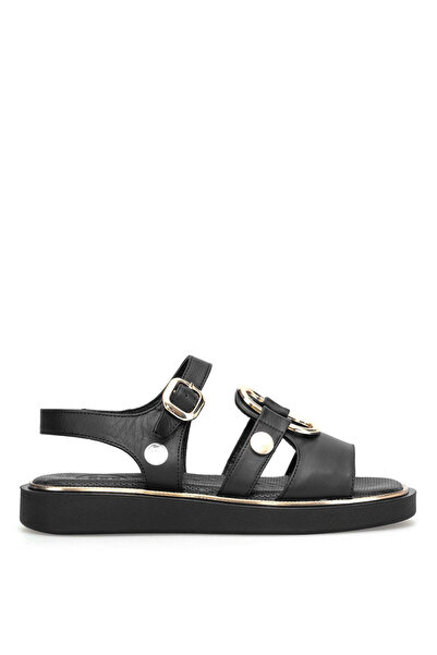 Mammamia D26Ys-5290 Women's Genuine Leather Buckled Flat Sole Comfort Sandals