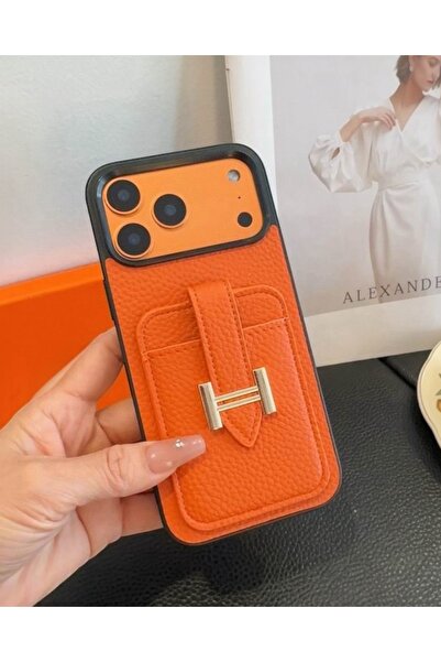 KILIF HOUSE iPhone 17 Pro Max Compatible Lux Metal Buckle Pack Leather Card H...
