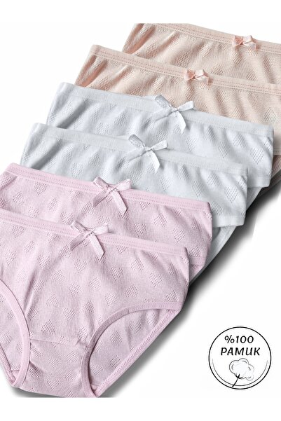 Panfilia 100% Cotton Girls' Panties 6-Pack / Briefs / Underwear