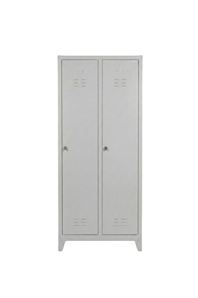 Asram Metal Standart 2 Kapaklı Soyunma Dolabı 80x40x185