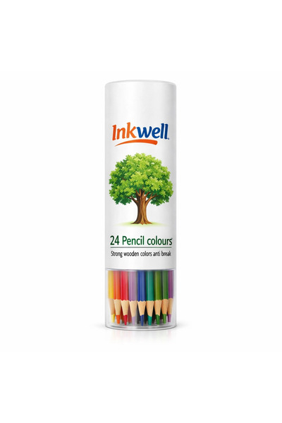 inkwell 24-piece shatterproof colored pencil case