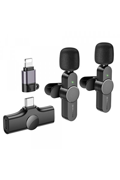 Borofone Lavaliera BFK12 Trophy, USB-C / Lightning, Σετ 2 τεμαχίων, Μαύρο