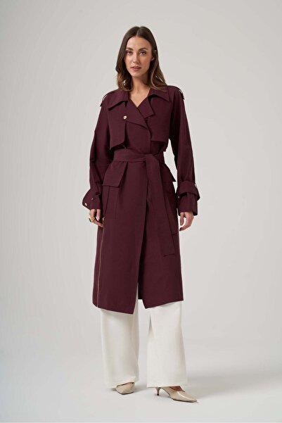 Nuss 6045 Kemerli Trenç Kap – Mürdüm