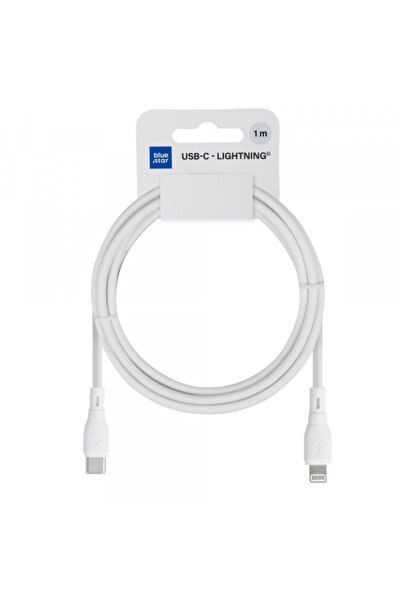OEM Cablu Date si Incarcare USB-C - Lightning Blue Star , 27W, 1m, Alb