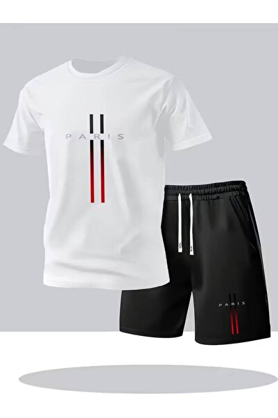 CLASSY.MODA Men's Printed T-Shirt Shorts Set Summer Comfortable Fit Oversized...