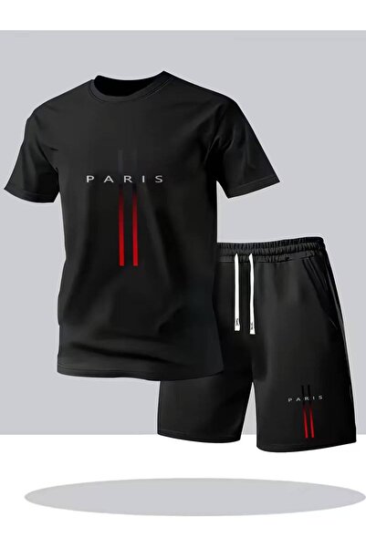 CLASSY.MODA Men's Printed T-Shirt Shorts Set Summer Comfortable Fit Oversized...