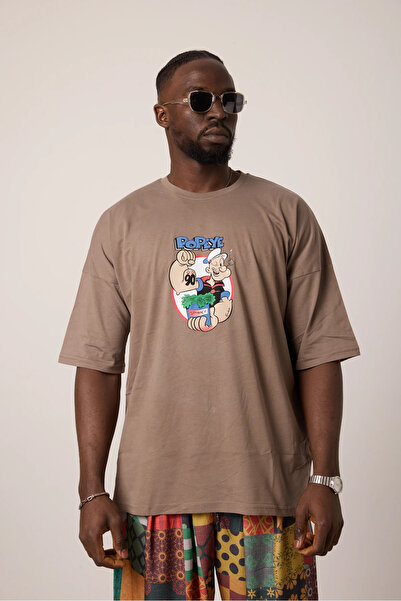 SUPERBLUE Tricou Popeye maro pentru bărbați