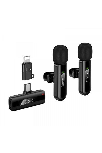 Hoco Lavaliera L20A, USB-C / Lightning, Set 2 bucati, Neagra