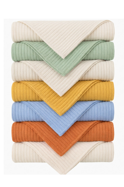 thechild baby collection 7-Pack of 100% Cotton 23X23 Baby Mouth Wipes