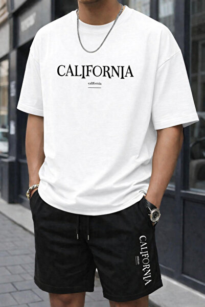 CLASSY.MODA Men's Printed T-Shirt Shorts Set Summer Comfortable Fit Oversized...