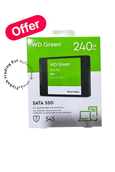WD هاردسك اس اس دي 240 جيجا دبليو دي اخضر 545 ميقا 2.5 ساتا SSD 240GB 2.5"