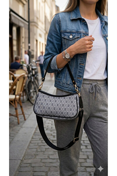 RMY MODA Monogram Baget Ve Crossbody Bag