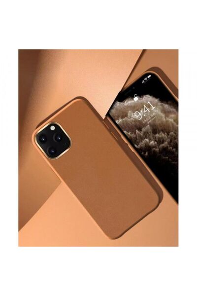 OEM TPU case with eco- Leather insert Apple iPhone 12, Brown