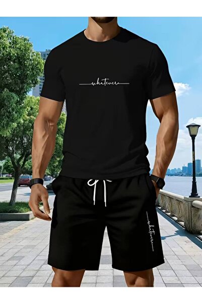 CLASSY.MODA Men's Printed T-Shirt Shorts Set Summer Comfortable Fit Oversized...