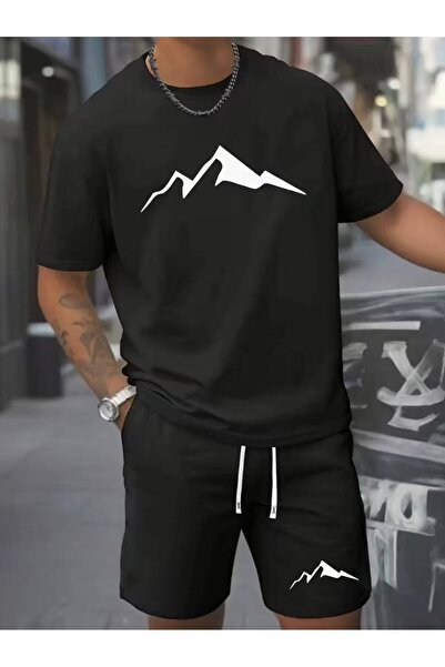 CLASSY.MODA Men's Printed T-Shirt Shorts Set Summer Comfortable Fit Oversized...