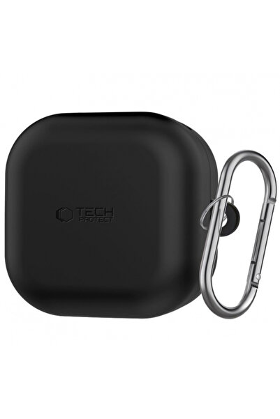 Tech-Protect Silicone Hook Case for Samsung Galaxy Buds4 / Buds4 Pro, Black