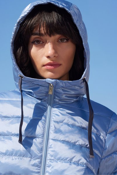 Madzerini Geacă damă NOVA dusty blue, albastru deschis, matlasată, ușoară, stil modern, sezon primăvară-toamnă