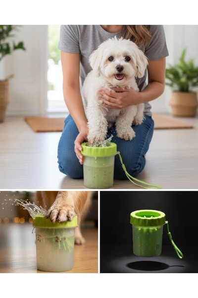 Hobibahçem Mey imports ®   Portable dog paw cleaner with silicone brush