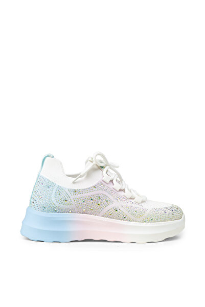 Deery Women's White Stone Detailed Sneaker Shoes