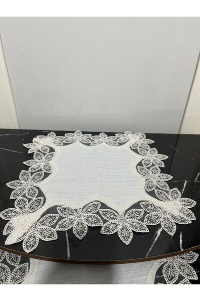 BRL ÇEYİZ HOME French Lace Laced Luxury Zigon Coffee Table Cover Single