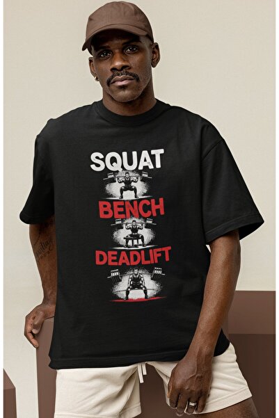 SEVBANO Design Squat Bench Deadlift Fitness Bodybuilding Printed Unisex Overs...
