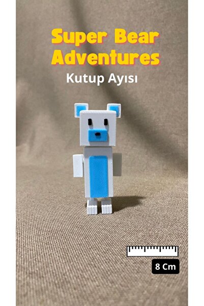 3D Ekspres Super Bear Adventures Kutup Ayısı Figürü Oynar Eklemli 8 Cm