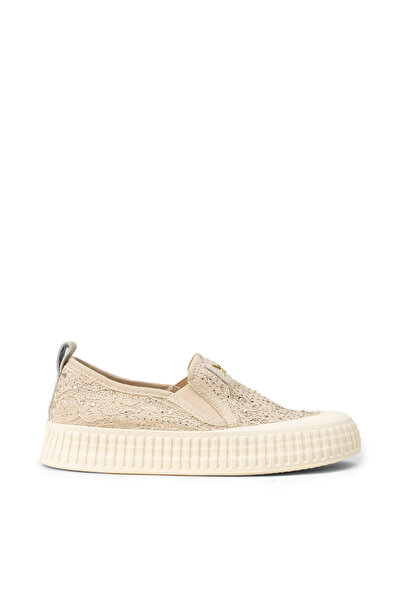 Deery Women's Beige Slip-Ons Sneakers Shoes