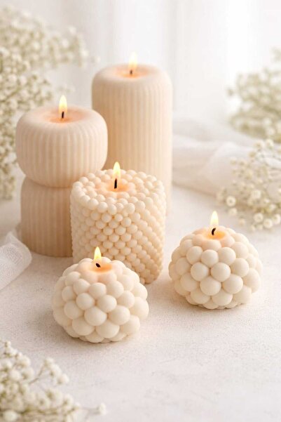 Memduhbey El Yapımı Bubble Mum Seti – 3’lü Dekoratif Şık Mum | Pinterest Stil...