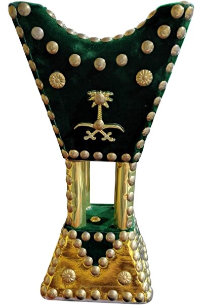 FWM Wooden Velvet Covered Incense Burner for Oud and Bakhoor