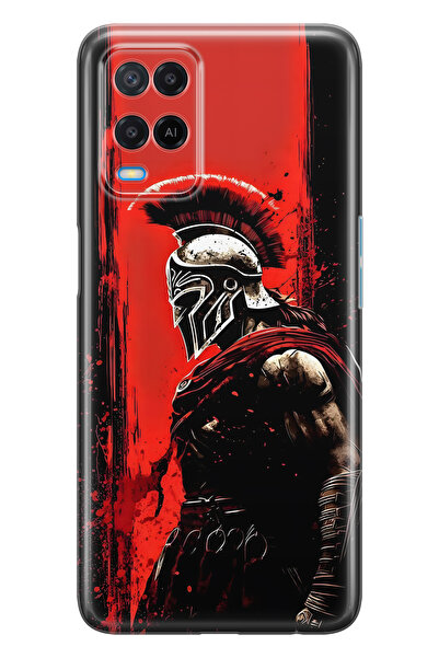 FLAMENKO حافظة هاتف شفافة متوافقة مع هاتف اوبو A54 واريور سبارتا منقوش