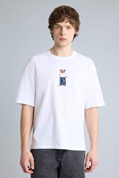 DeFacto Tricou cu mânecă scurtă Boxy Fit cu imprimeu H2425AX26SP