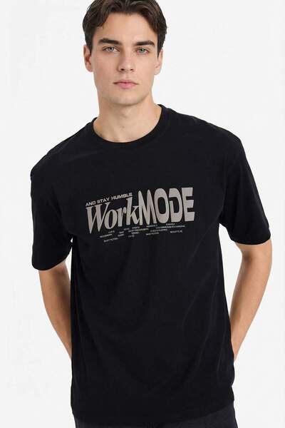 DeFacto 100% Βαμβάκι Μπλουζάκι Boxy Fit F8127AX26SP