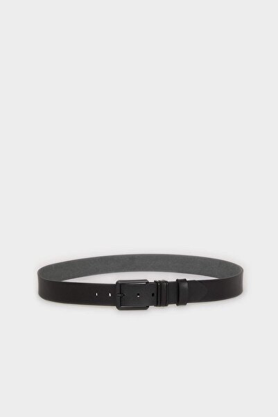 DeFacto Men's Rectangular Buckle Faux Leather Jean Belt I H6862Axns