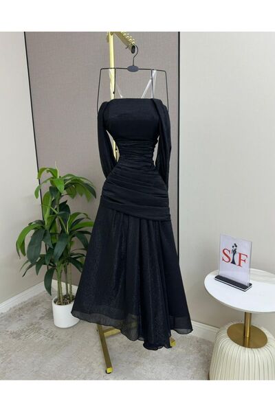 ALSAMAH فستان ميد كرنكر لمعه