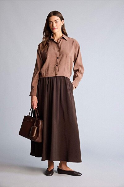 DeFacto Fustă maxi elastică în talie, model A H4789AX26SP